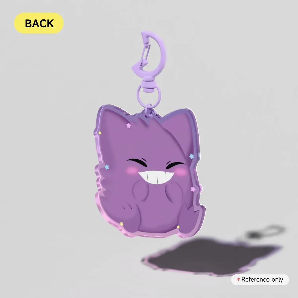 Chibi Gengar with Stars || Ghost/Shadow Pokemon Colored Edge Acrylic Keychains