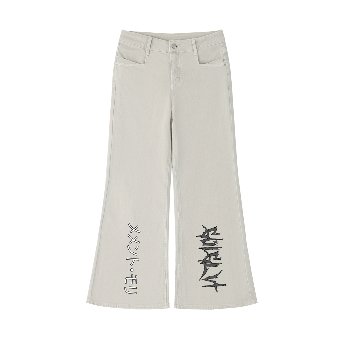 Momento Mori Women's Vintage Wash Flared Leg Jeans