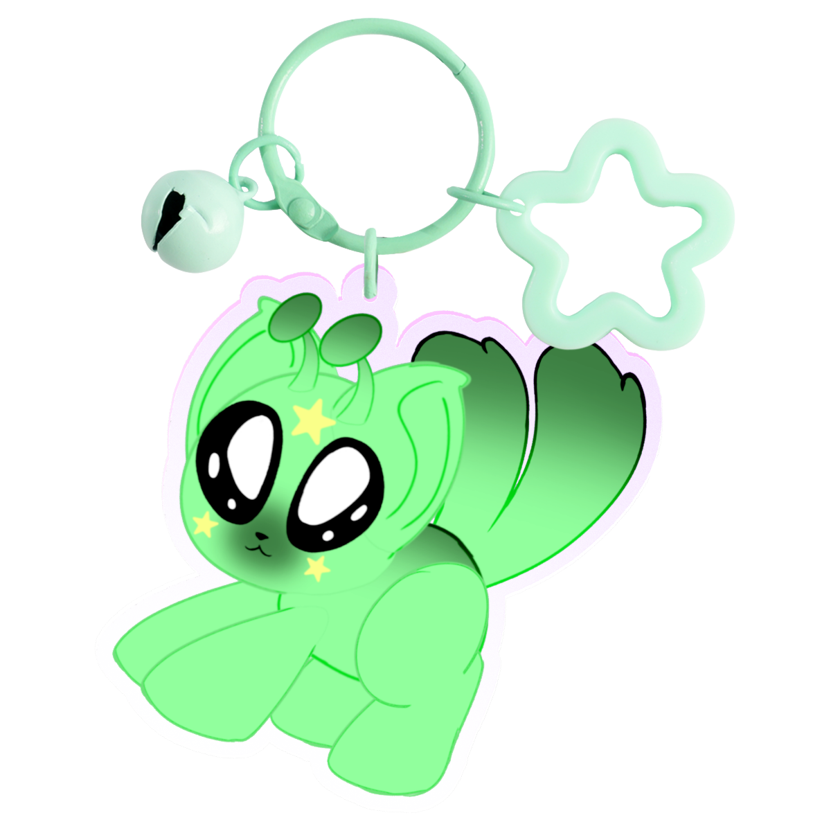 Gnarpi Alien Cat Acrylic Keychain || Glorpi Gnarpi Alien Cat Acrylic Keychain