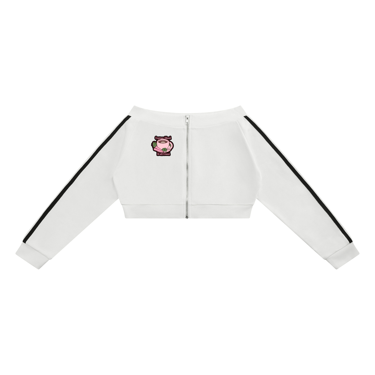 Baddie With A Blunt Women's Off-Shoulder Full Zip Hoodie
