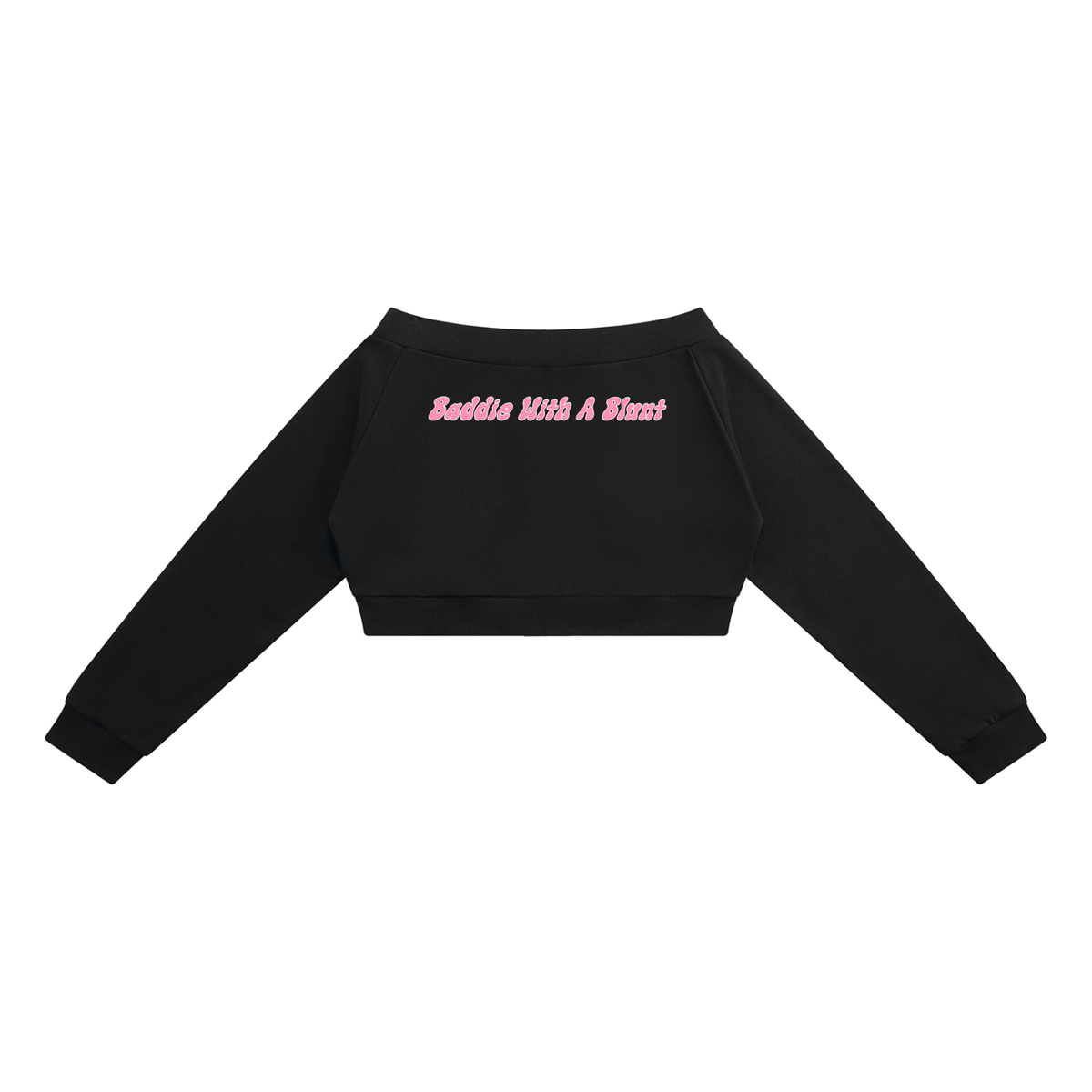 Baddie With A Blunt Women's Off-Shoulder Full Zip Hoodie