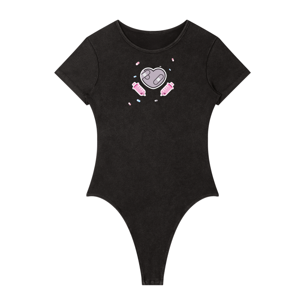 Momento Mori Women's Mineral Wash Crewneck Bodysuit