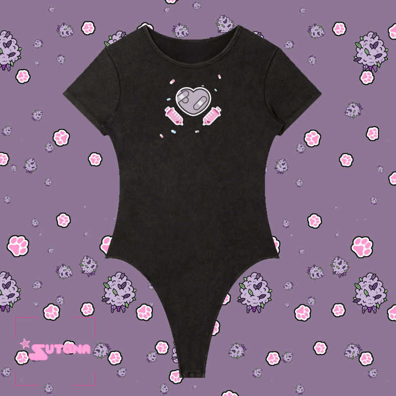 Momento Mori Women's Mineral Wash Crewneck Bodysuit