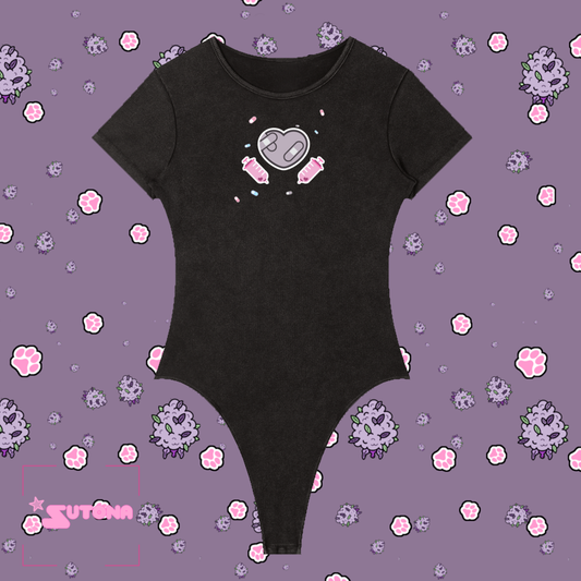 Momento Mori Women's Mineral Wash Crewneck Bodysuit