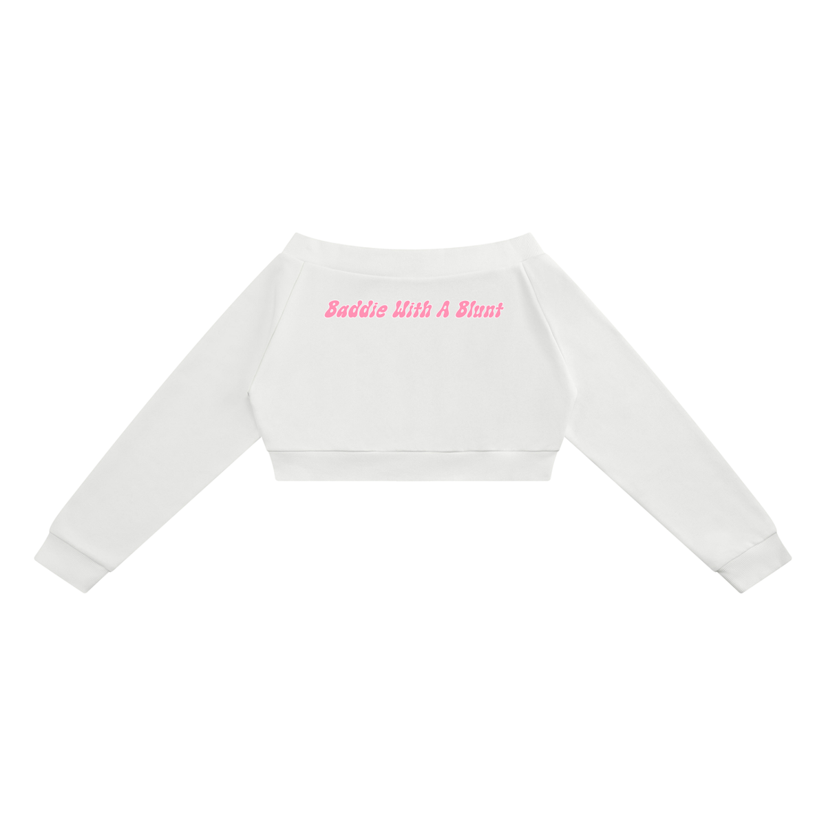 Baddie With A Blunt Women's Off-Shoulder Full Zip Hoodie